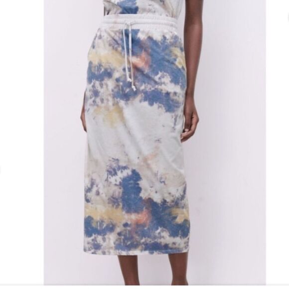 ZARA TIE DYE SKIRT - Picture 1 of 3
